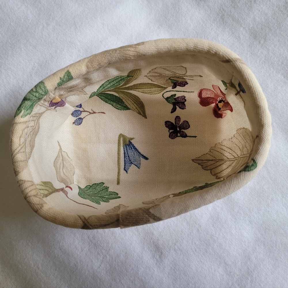 🛍 (3 For $10) Longaberger Business Card Basket Liner, Botanical Fields, GUC